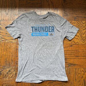 Boy's Adidas Oklahoma City Thunder Short Sleeve T-Shirt Gray XL
